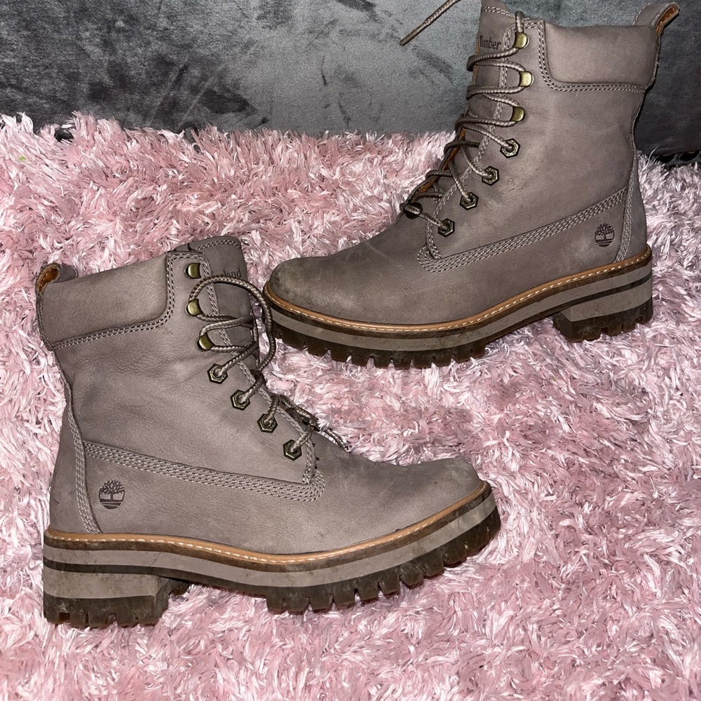 Timberland Courmayeur Valley 6"" Ankle Boot Shoe and Boot, Medium Grey Nubuck